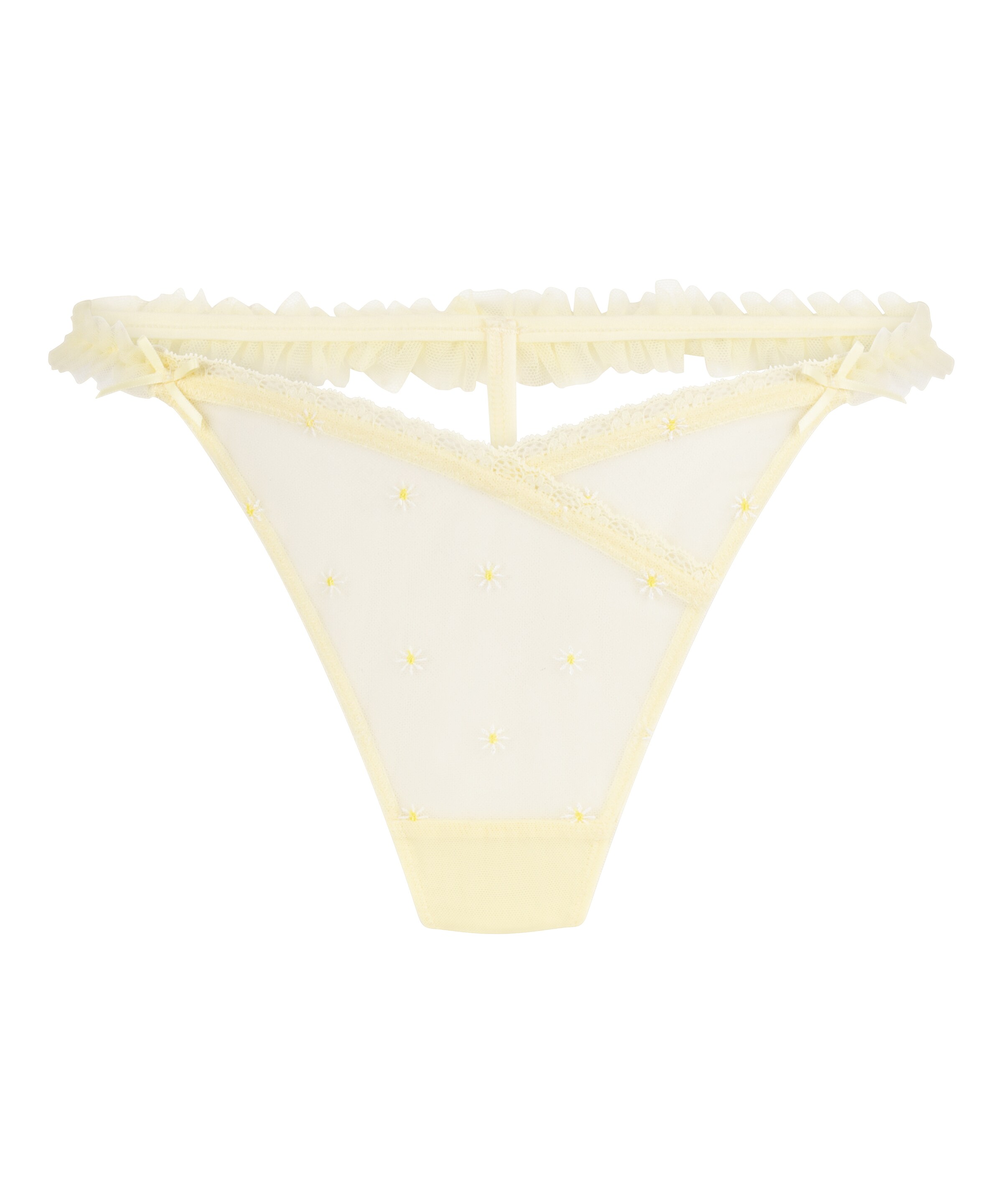 Hunkemöller String 'Flora' in XS in gelb, Produktansicht