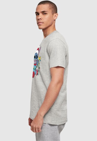 ABSOLUTE CULT Shirt 'Lilo And Stitch - Christmas Lights' in Grey