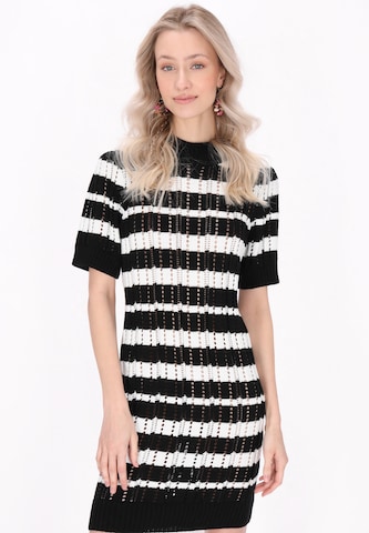 IZIA Kleid 'Boho' in Schwarz: Vorderseite