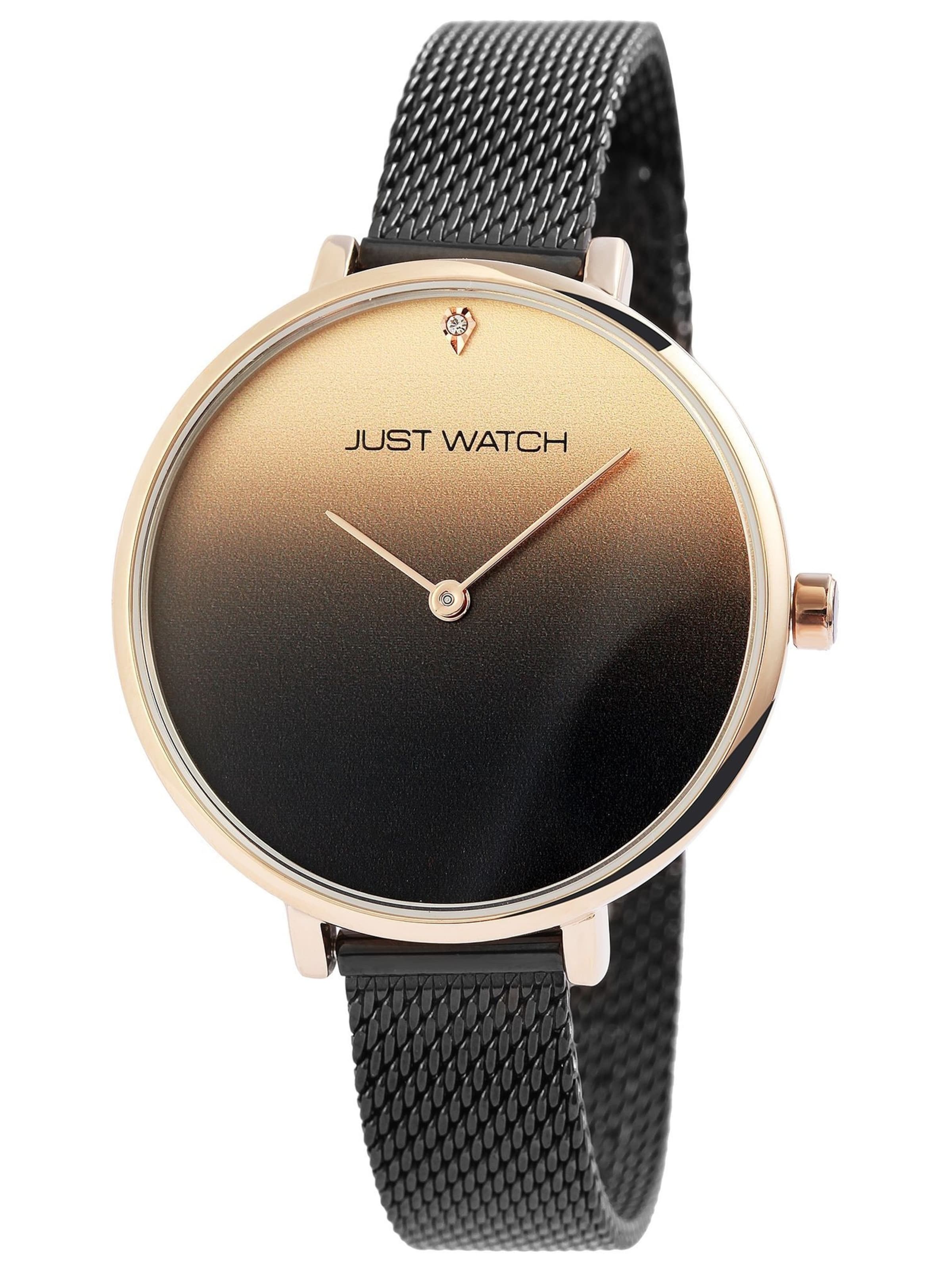 Just Watch Analog Watch 'Darcie, Mineralglas' in Black: front
