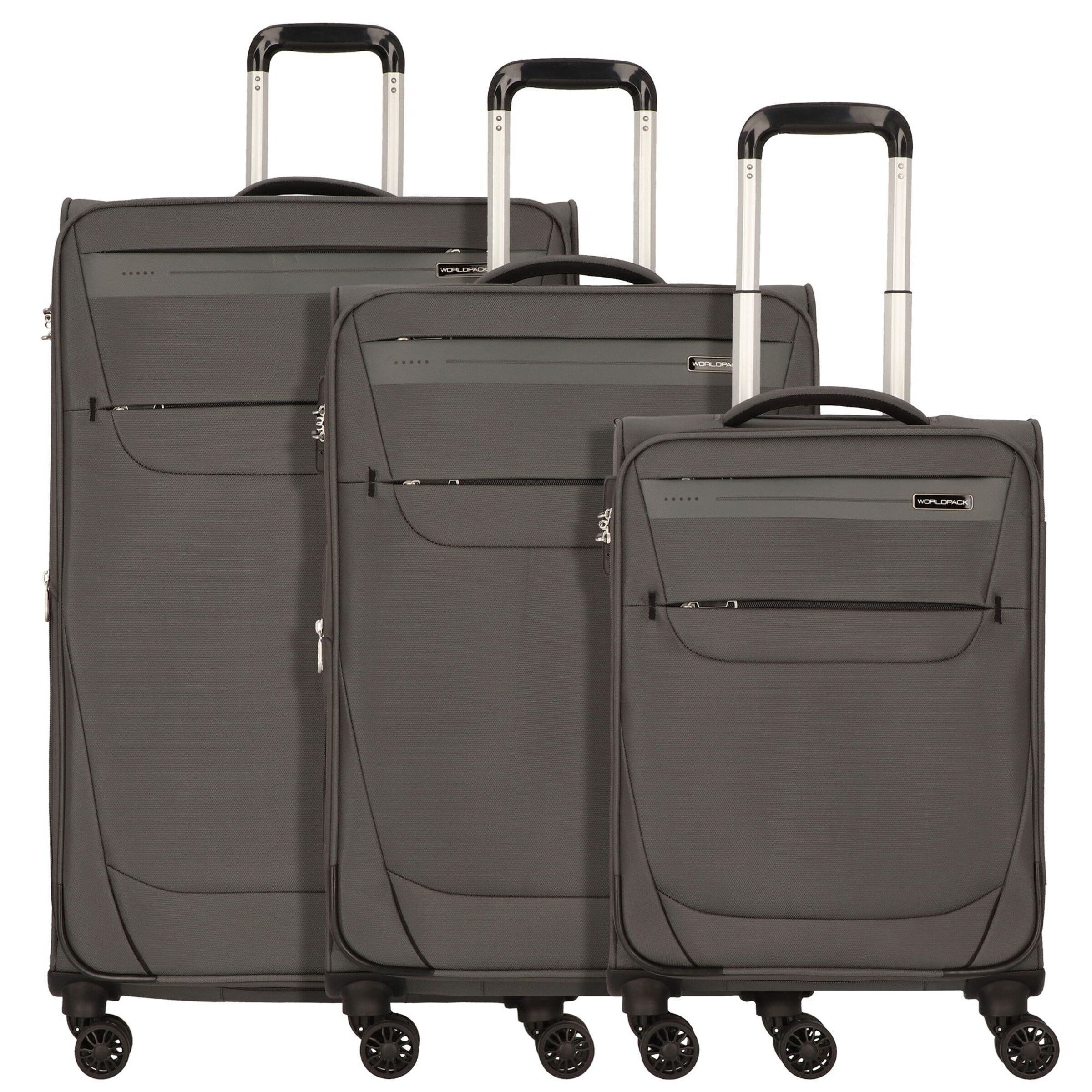 Worldpack Suitcase set in Grey: front