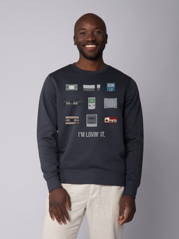 Felpa ' Videogames ' di Watapparel in grigio: frontale