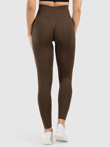 Coupe slim Leggings Smilodox en marron