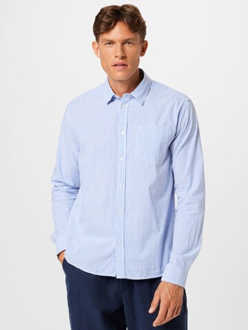 Les Deux Regular fit Overhemd 'Louis' in Blauw: voorkant