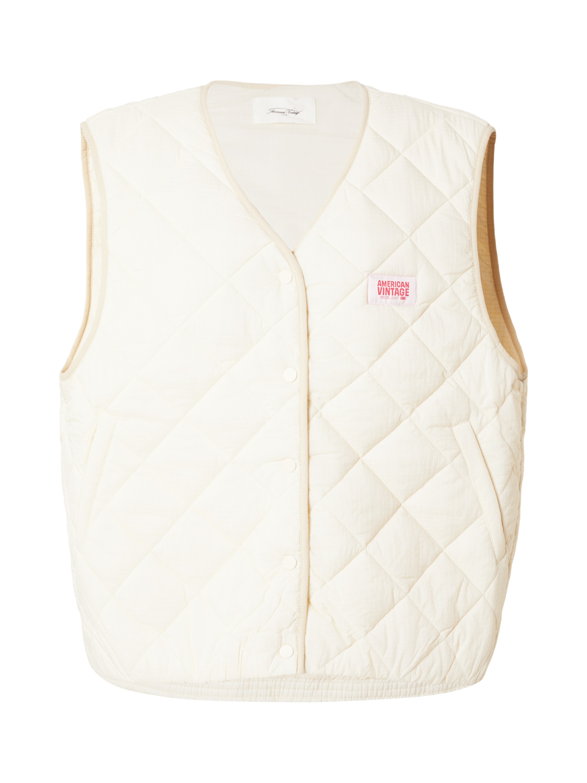 AMERICAN VINTAGE Weste 'YUPIBAM' in Beige: Vorderseite