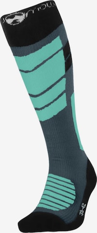 Mowmow Sportsokken 'MowMow Ski Socks - Silver Ions - Antibacterial - Men - Women - Size 39-42 - Gray' in Blauw: voorkant