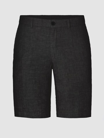 Hiltl Regular Chino Pants 'Pat - Essential Leinen' in Black: front