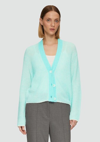 s.Oliver BLACK LABEL Strickjacke in Blau: Vorderseite