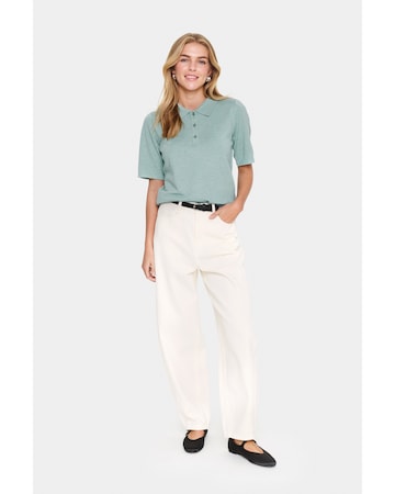 SAINT TROPEZ Sweter 'Mila' w kolorze zielony