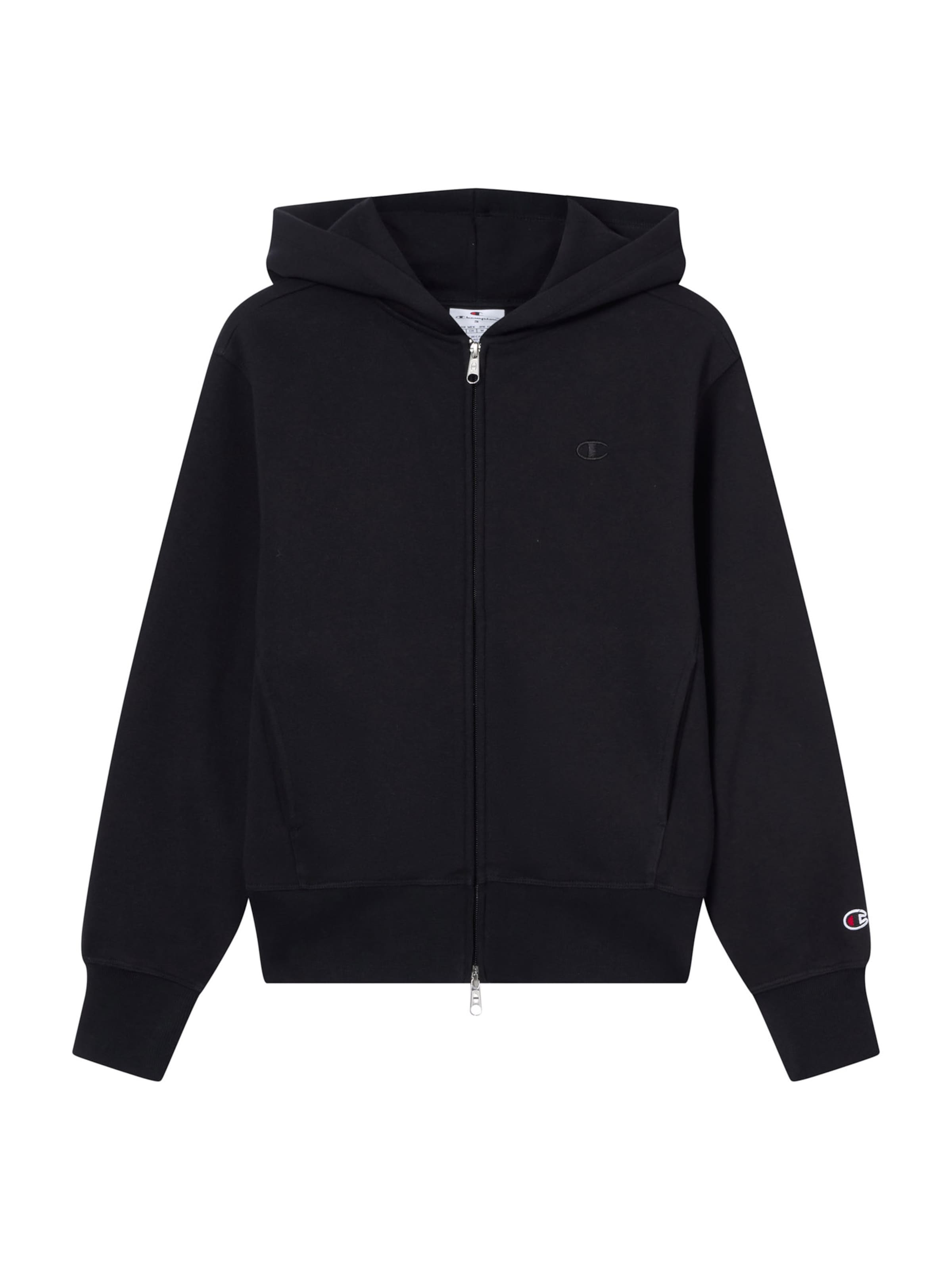 Champion Authentic Athletic Apparel Ζακέτα φούτερ σε μαύρο: μπροστά