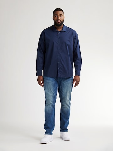 Coupe regular Chemise Petrol Industries en bleu