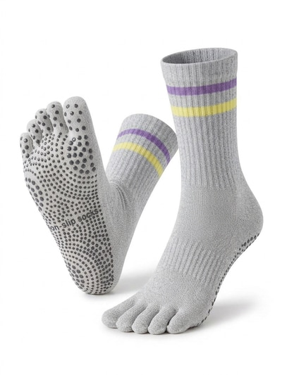 Millo Athletic Socks 'Freedome Yoga' in 34-38 in Light grey, Item view