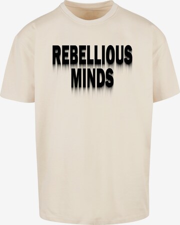 Maglietta 'Rebellious Minds' di Merchcode in beige: frontale