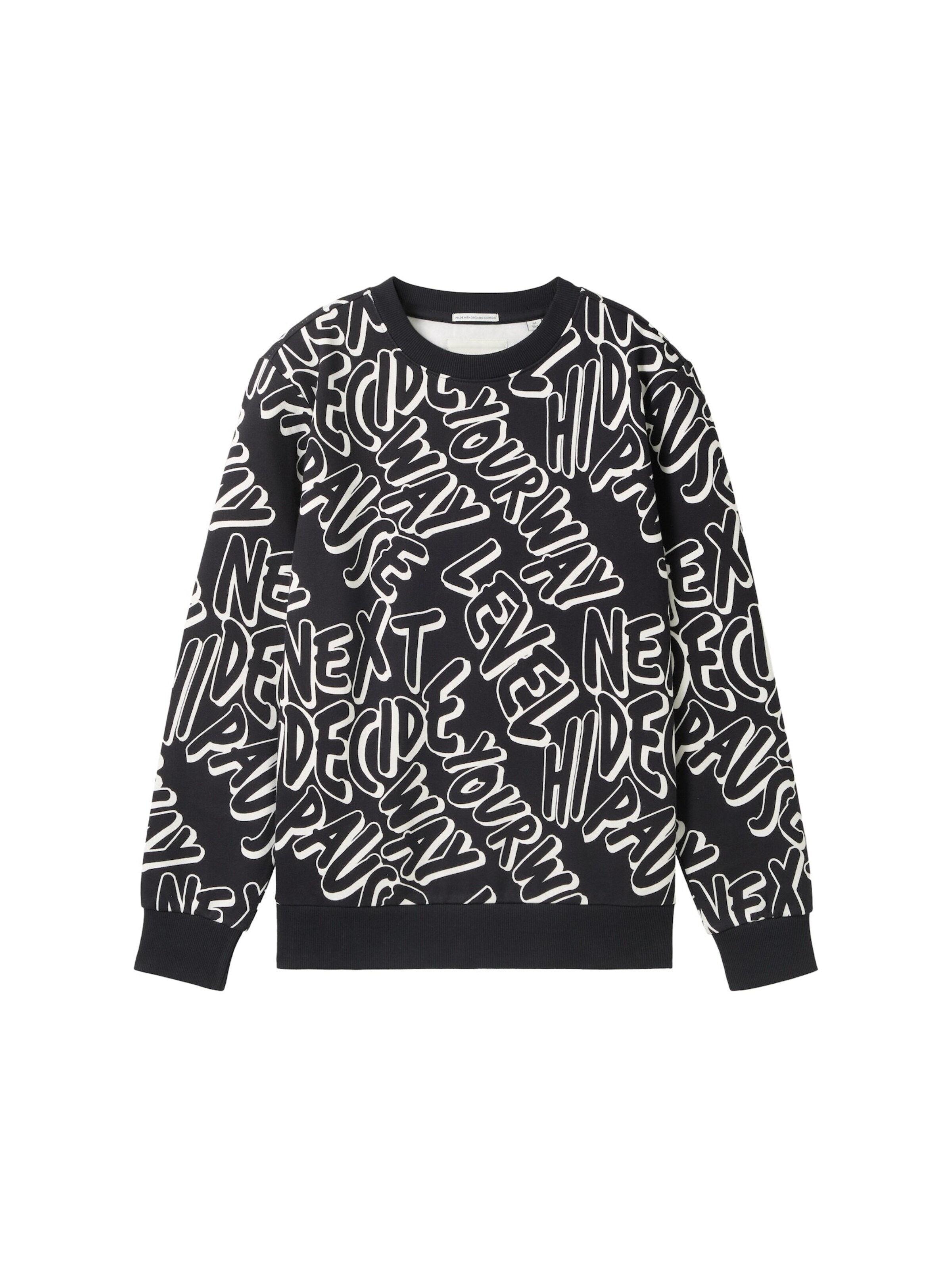 TOM TAILOR Sweatshirt in Schwarz: Vorderseite