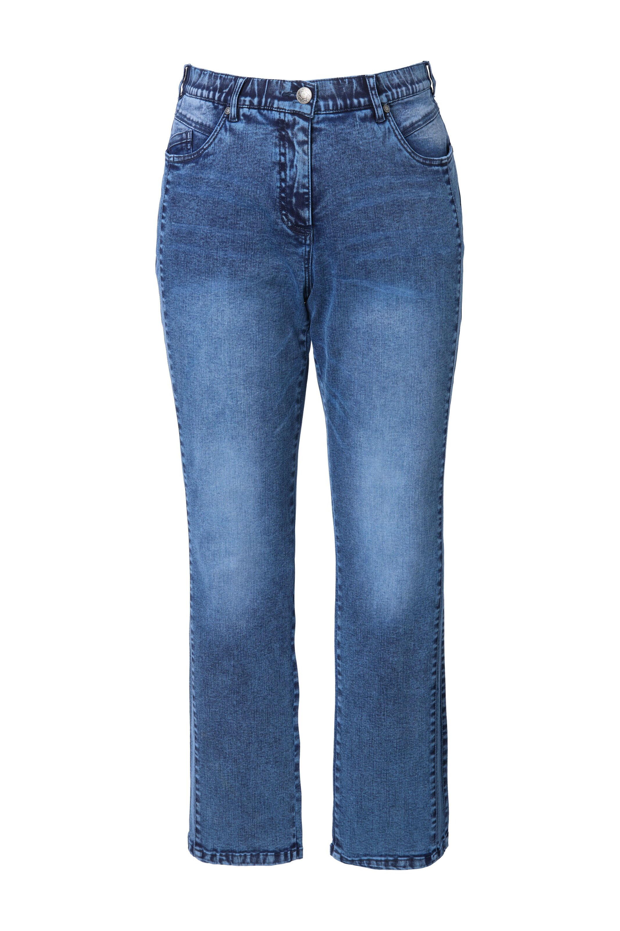 Ulla Popken Jeans in de kleur Blauw denim, Productweergave