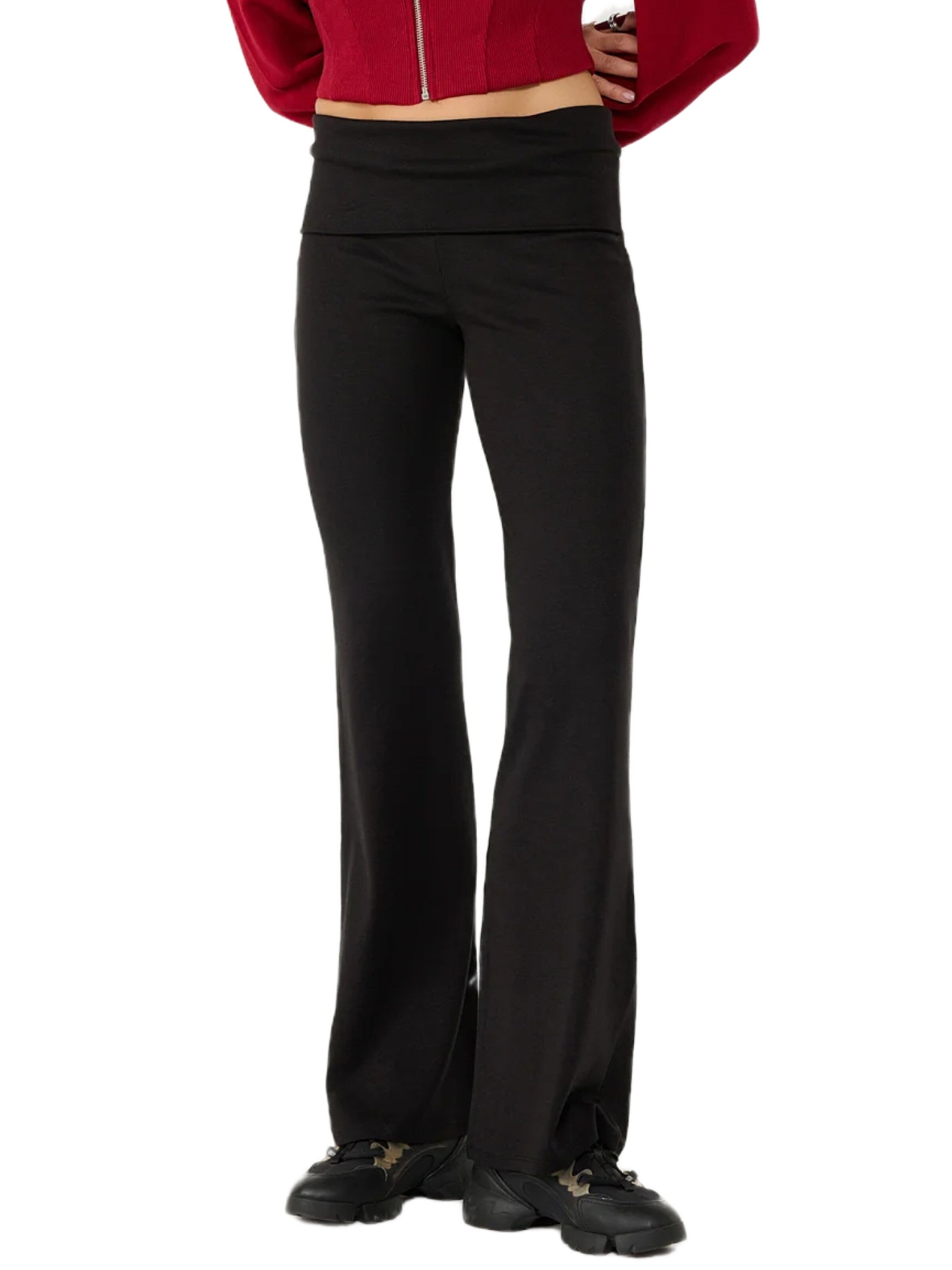 No Matter What Flared Broek in Zwart: voorkant