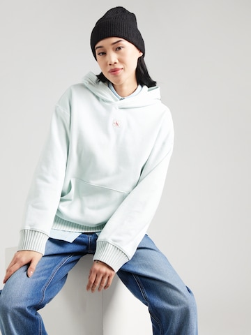 Calvin Klein Jeans Sweatshirt in Groen: voorkant