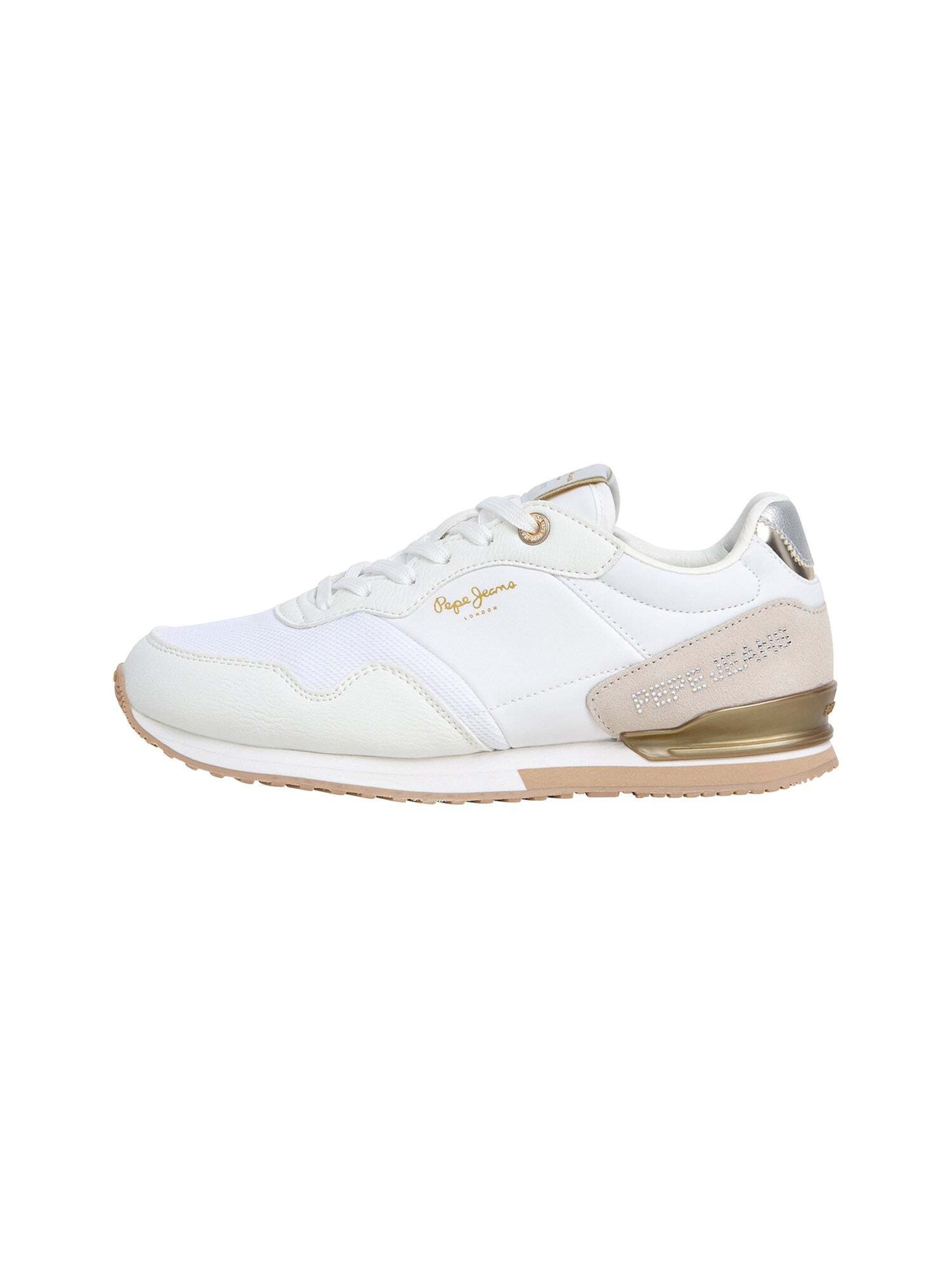Sneaker bassa 'London Party' Pepe Jeans di colore beige / oro / bianco, Visualizzazione prodotti