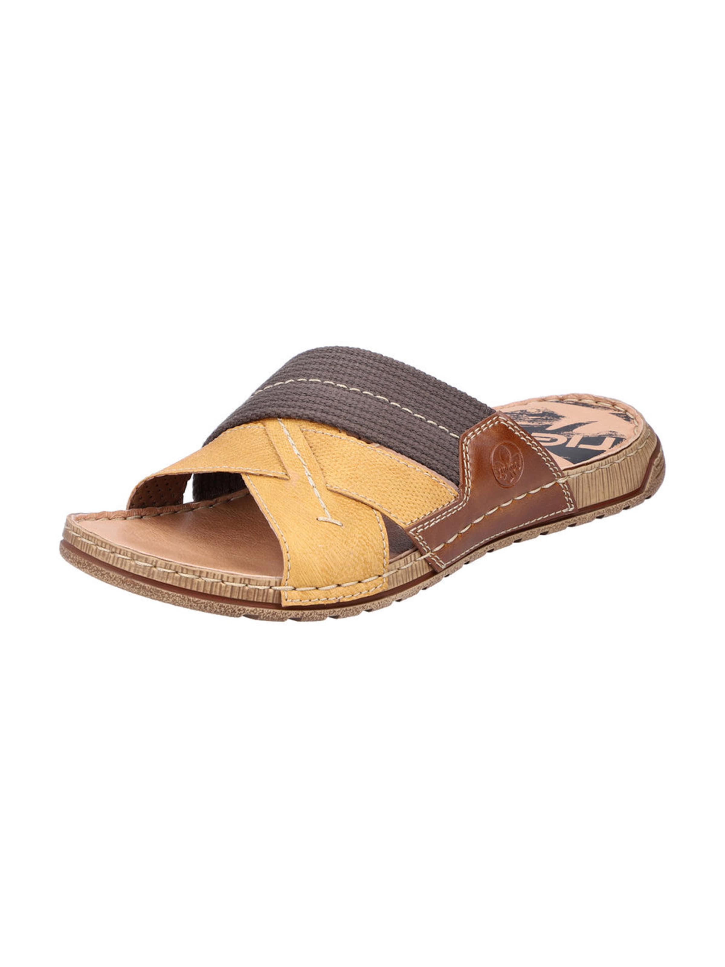 Männer Offene Schuhe RIEKER Pantolette in Gelb - JA22873 Männer Offene Schuhe RIEKER Pantolette in Gelb - JA22873