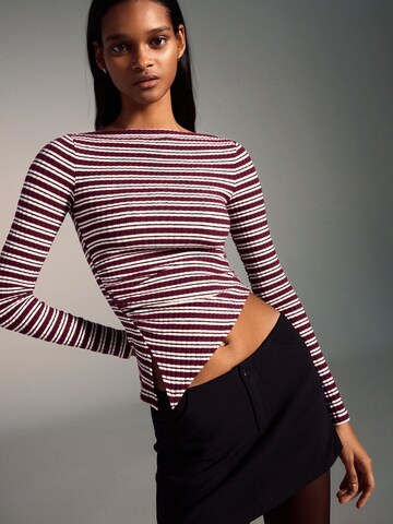 Bershka Shirt in Rood: voorkant