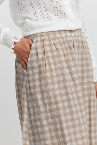 ICHI Skirt 'GRY' in Beige