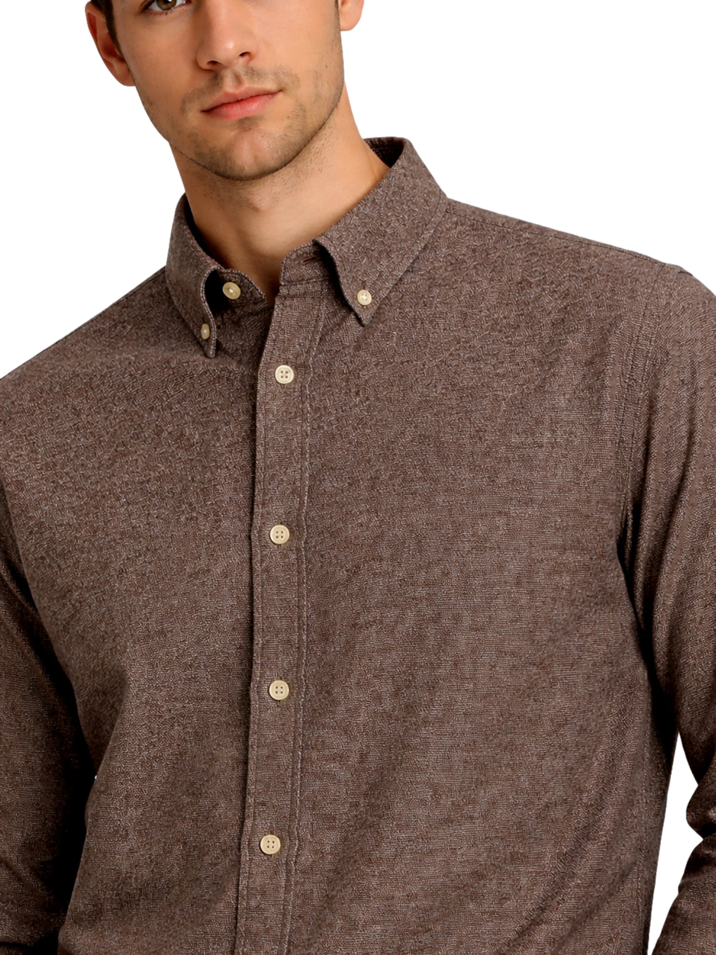 JACK & JONESRegular Fit Košulja 'JPRBLUHARVEY' - smeđa boja
