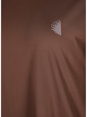 Active by Zizzi Sportshirt 'Abasic' in Braun