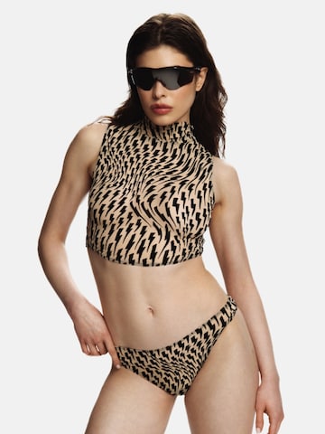 EKCENTRIK Top 'Thunderbeats Tattoo' in Beige