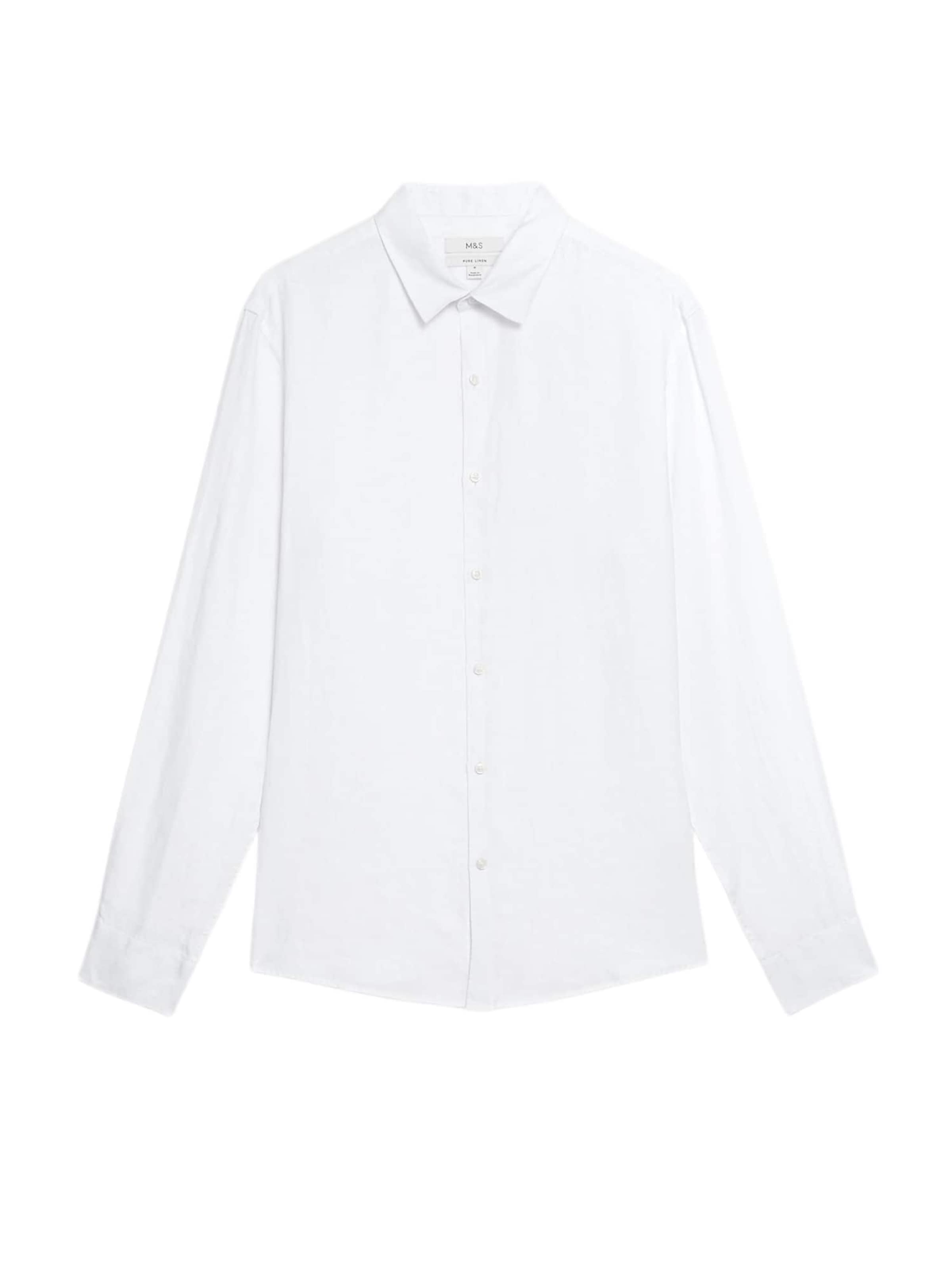 Slim fit Camicia di Marks & Spencer in bianco: frontale