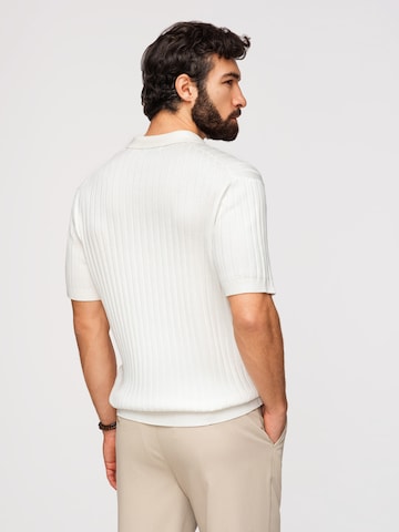 Ombre Poloshirt in Weiß