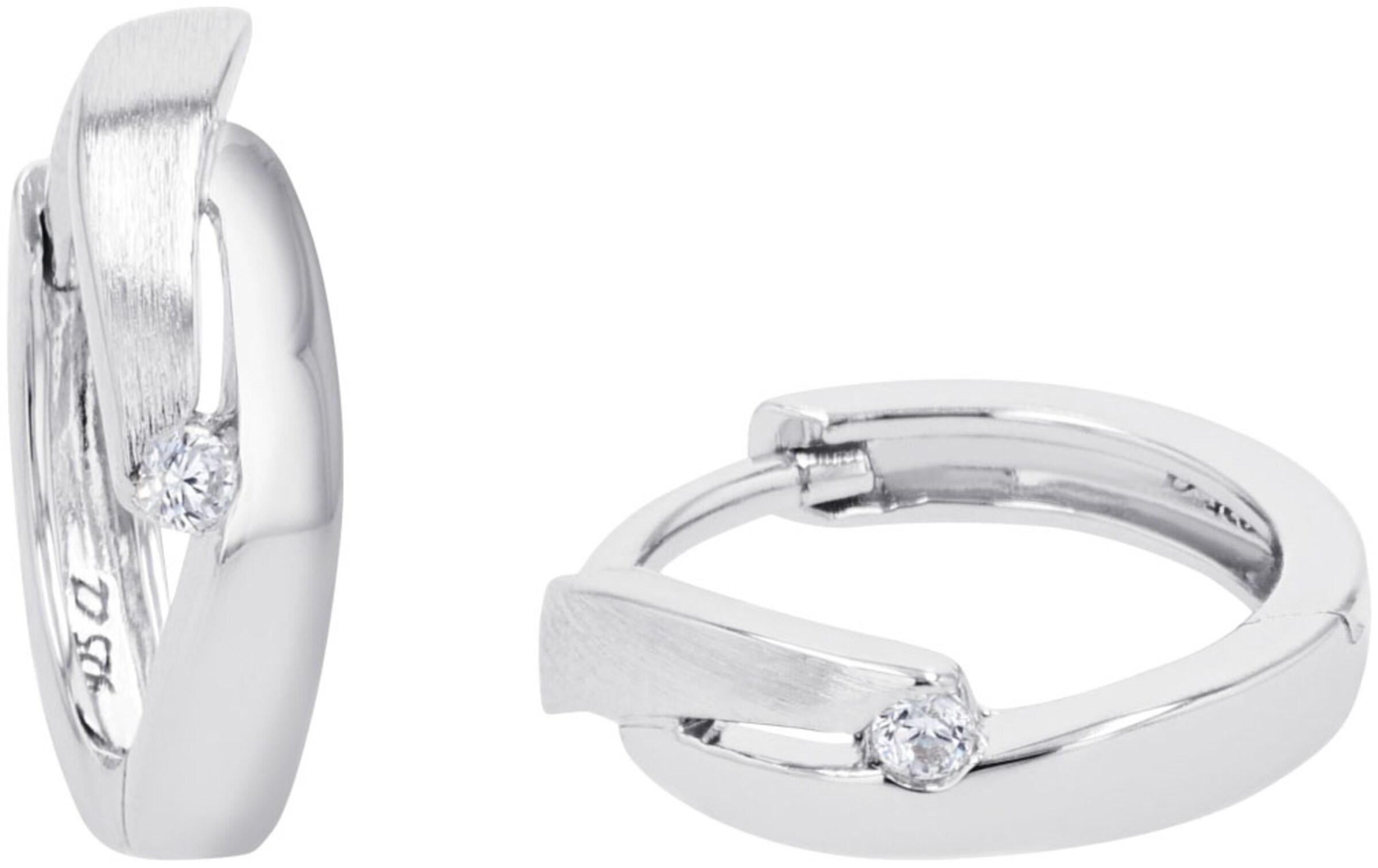 AMOR Earrings in Silver: front