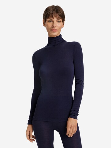 Hanro Onderhemd ' Woolen Silk ' in Blauw: voorkant