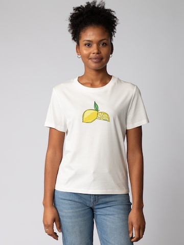 Watapparel Shirt 'Lemon' in Wit: voorkant