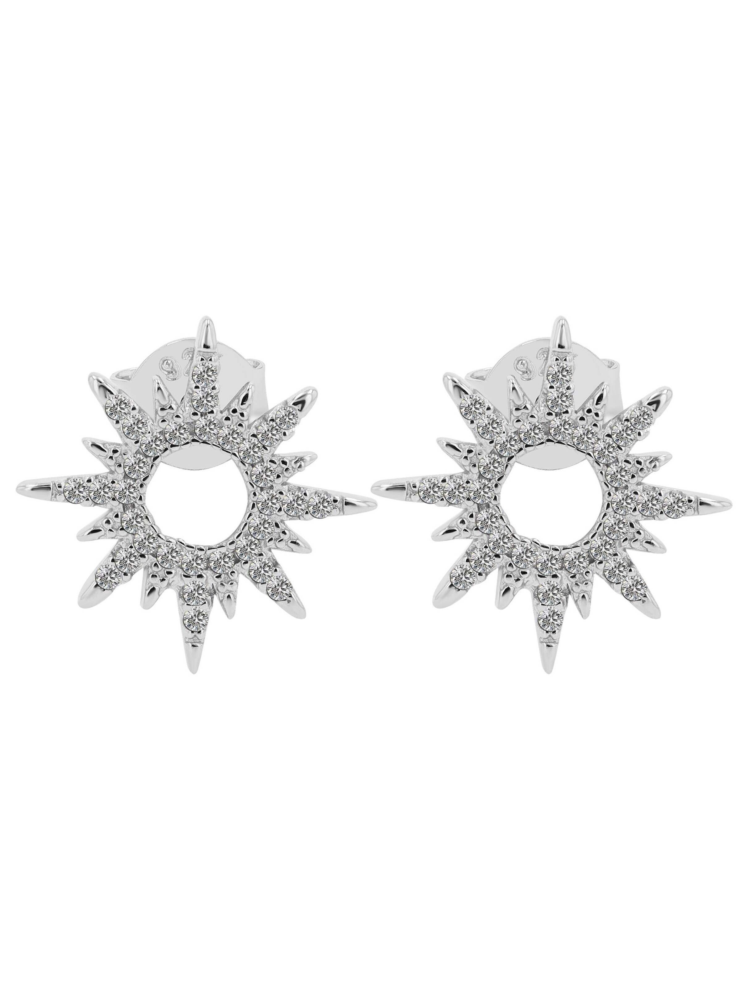 Akzent Earrings '"Joana" aus 925 Sterlingsilber, rhodiniert, langlebig' in Silver: front