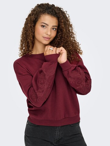 Sweat-shirt 'ONLBrooklyn' ONLY en rouge