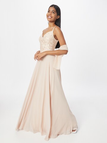 mascara Evening Dress in Beige