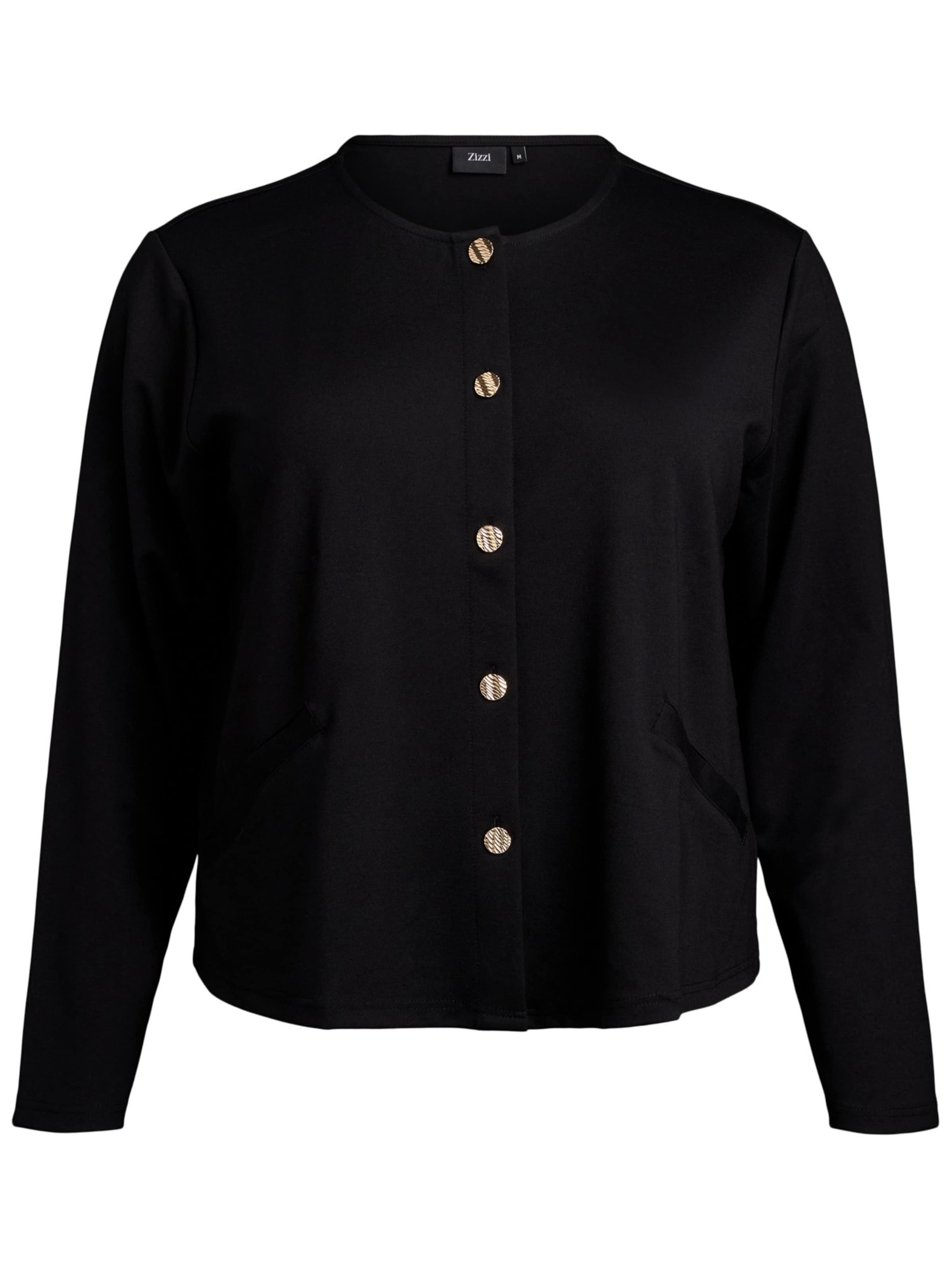 Cardigan 'Vwinola' Zizzi en noir : devant