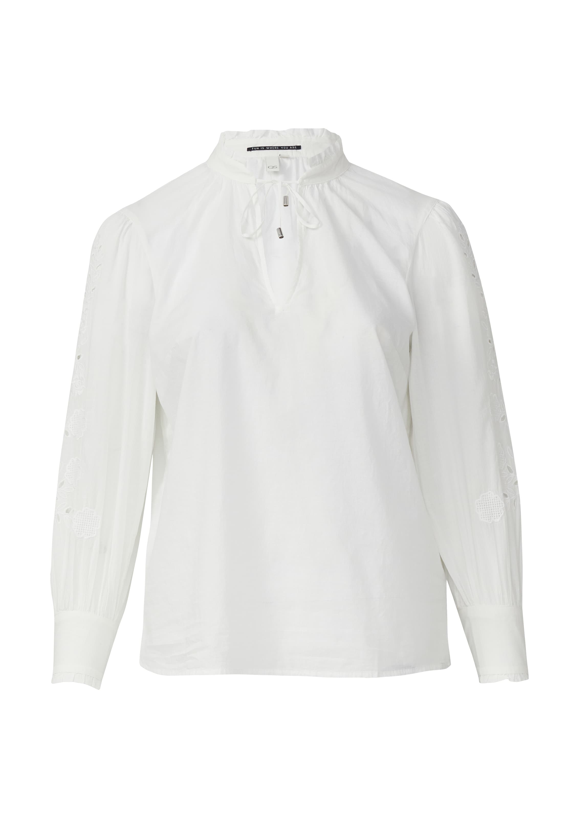 QS Blouse in Wit: voorkant