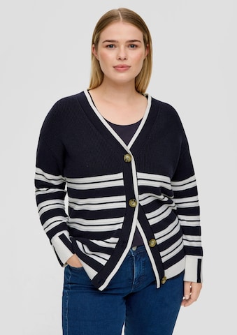 TRIANGLE Knit cardigan in Blue: front