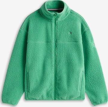 TOMMY HILFIGER Fleecová mikina – zelená: přední strana