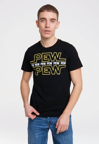 LOGOSHIRT Printshirt 'Pew Pew' in Mischfarben: predná strana