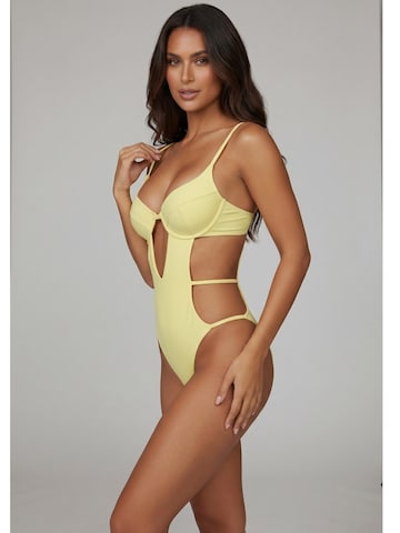 Belezini Balconette Bikini 'Aurea Bikini with high cut bottom' värissä keltainen