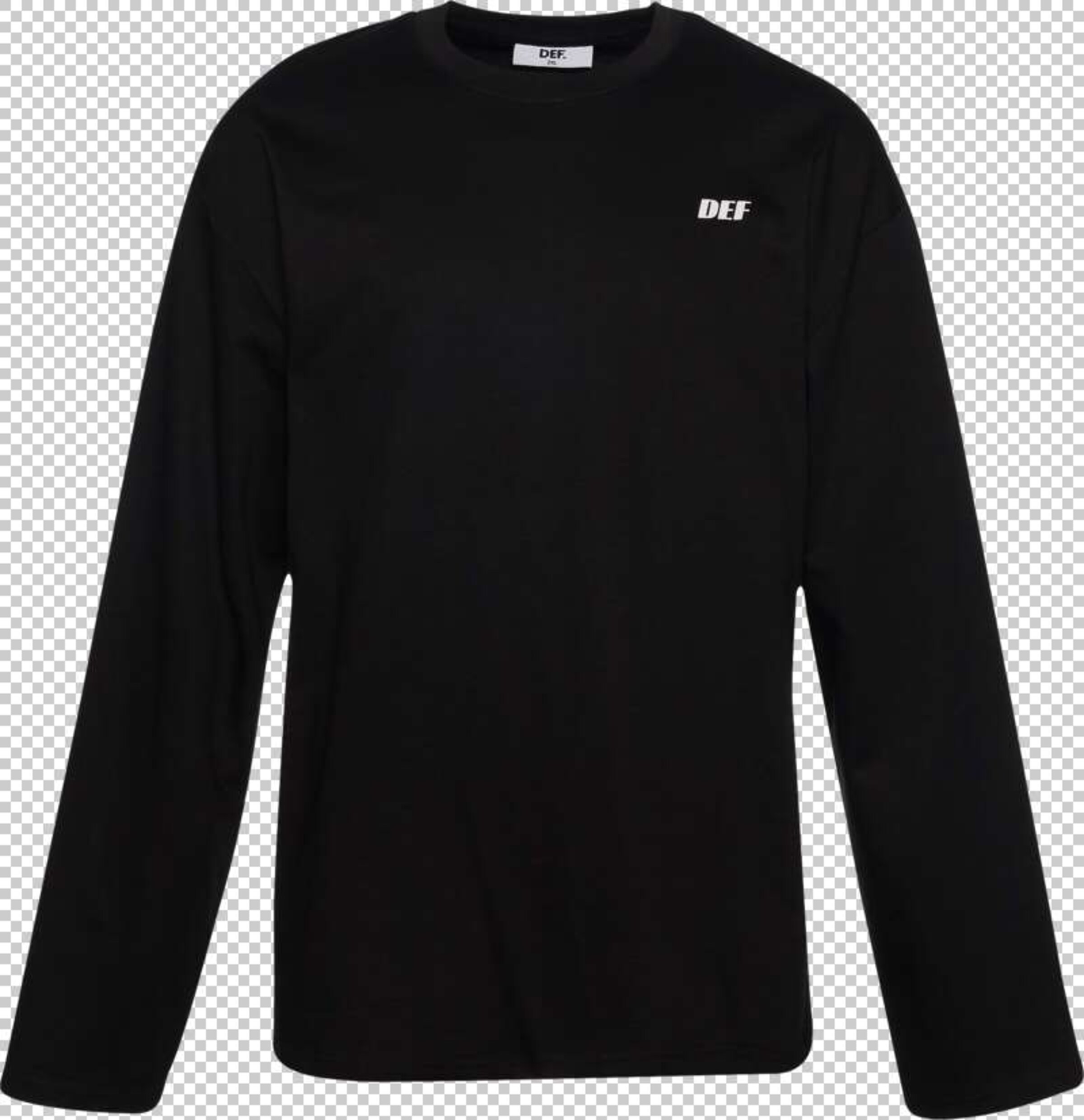 DEF Shirt 'Open' in Zwart: voorkant