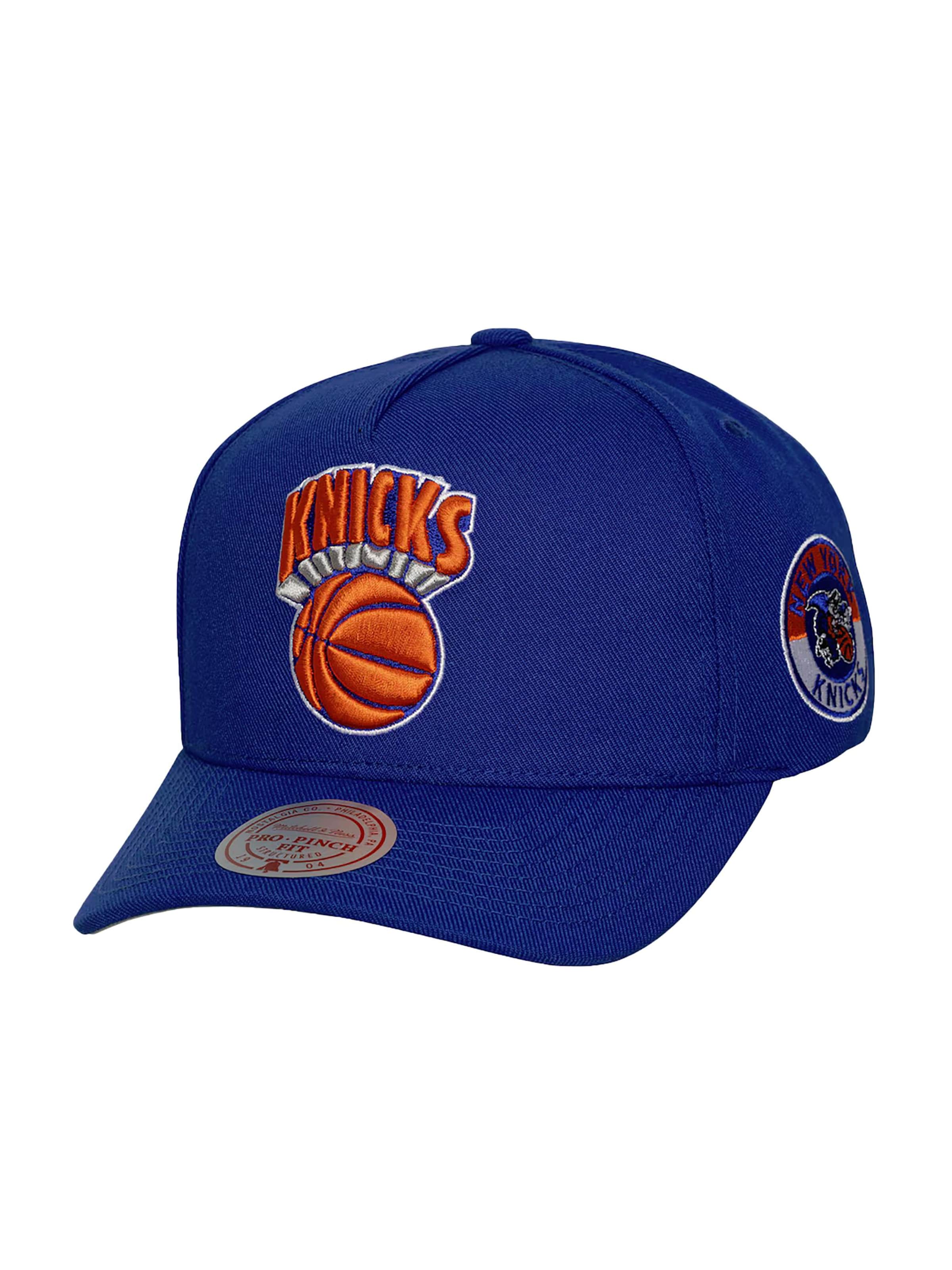 Mitchell & Ness Cap 'NBA New York Knicks' in Blau: Vorderseite