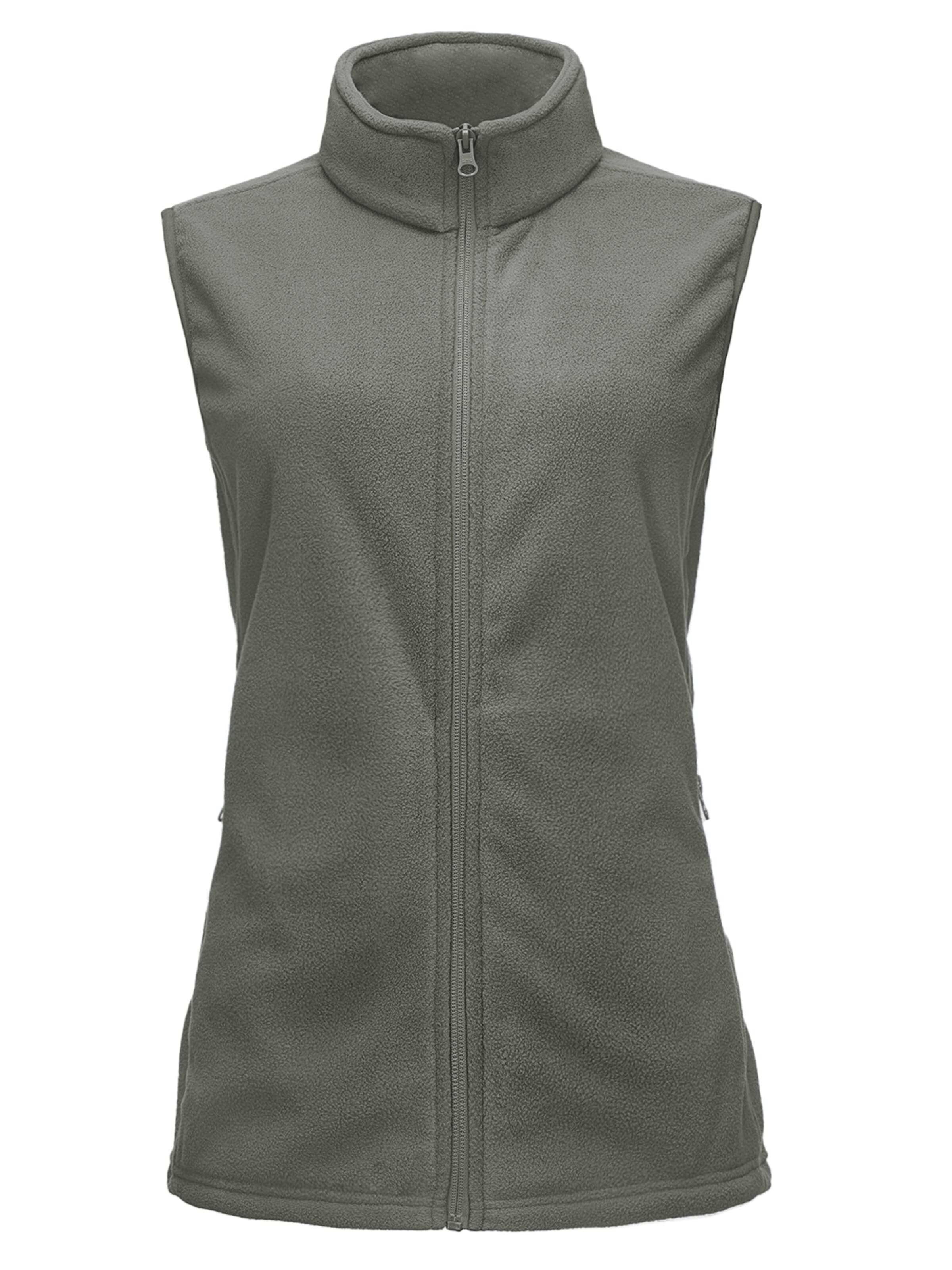 33,000ft Fleece Jacket '33,000ft Women's Fleece Gilet Sleeveless Vest' in Grey: front