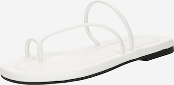 balta TOPSHOP Šlepetės per pirštą 'Jasper': priekis