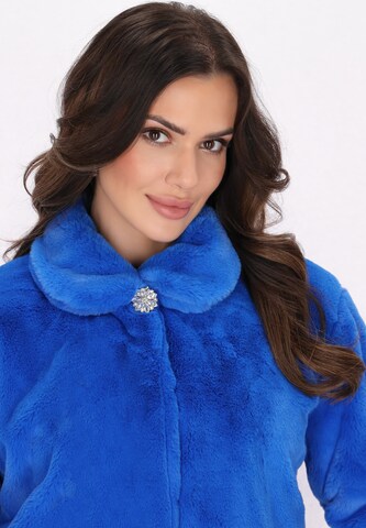 Giacca di mezza stagione di faina in blu