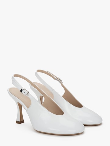 Estro Slingback pumps '09-0850' i vit