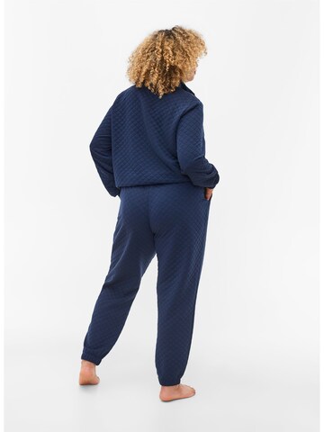 Zizzi Tapered Broek 'Mamila' in Blauw