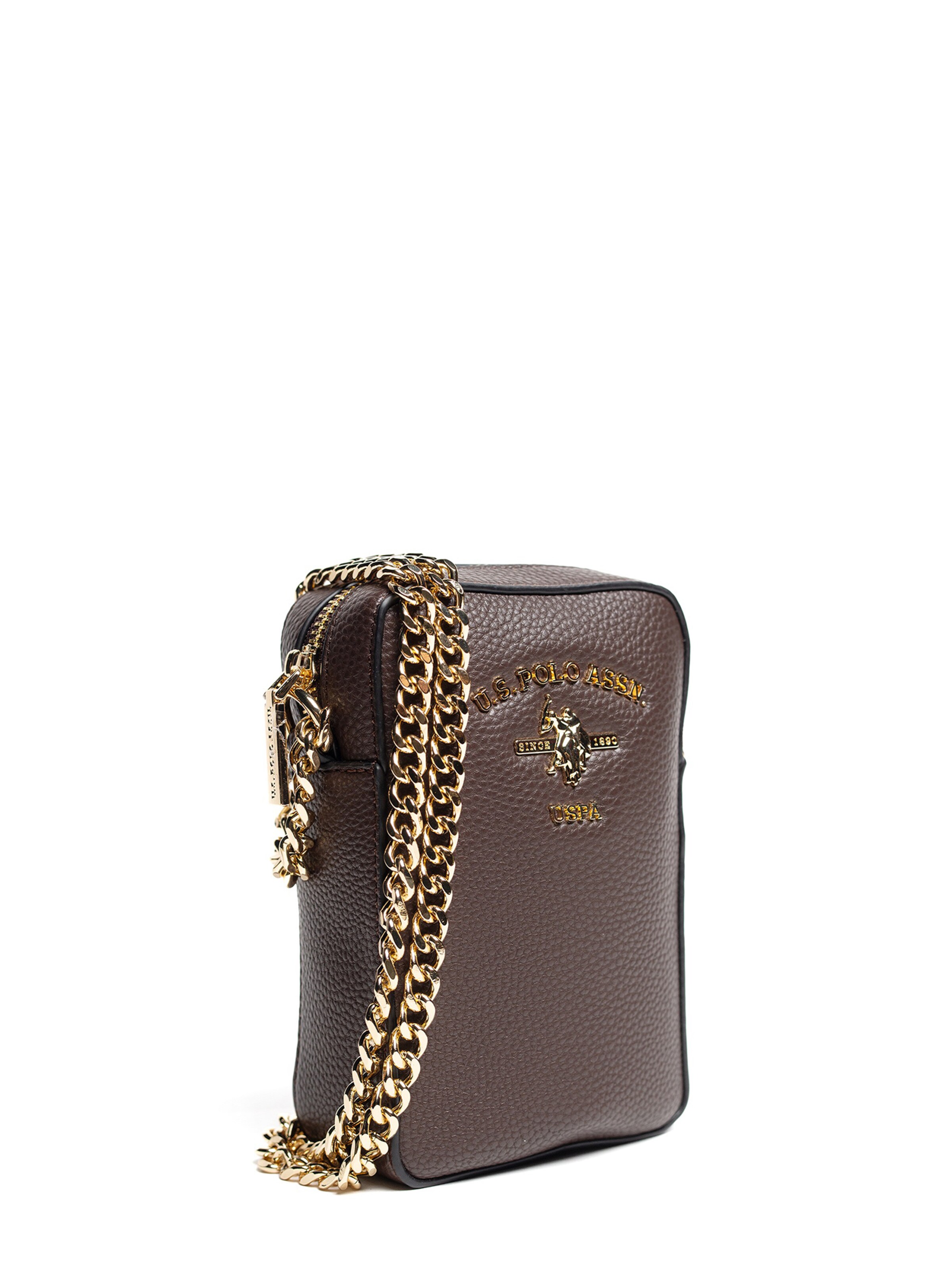 U.S. POLO ASSN. Schoudertas in Bruin: voorkant